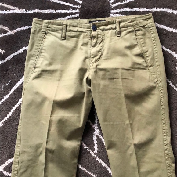 Kasil Workshop Olive Green Truman Chinos Pants- 34 - Picture 1 of 3
